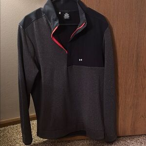 Under Armour Black and Charcoal Quarter-Zip